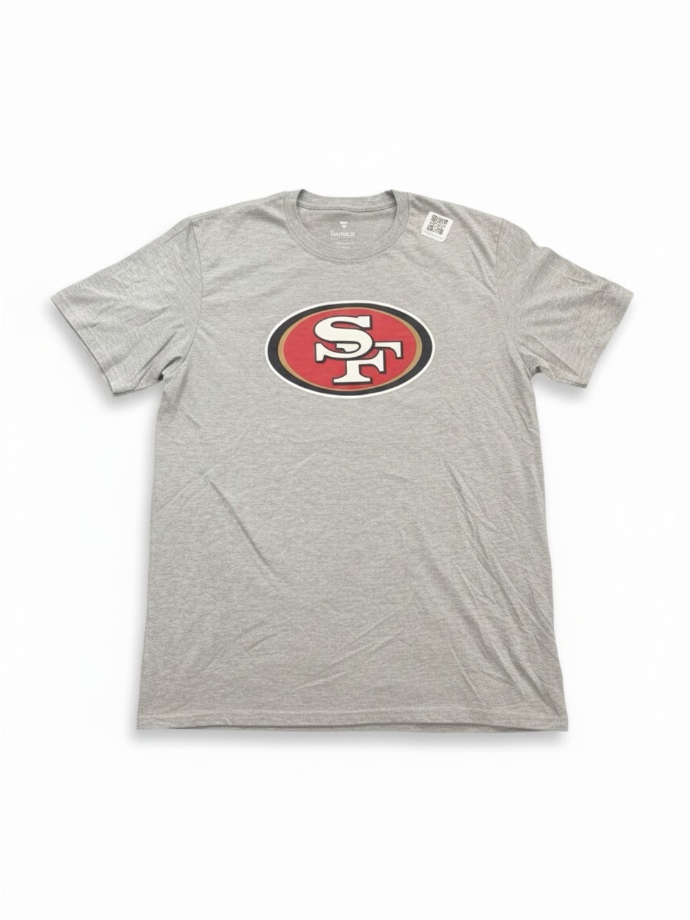 Fanatics San Francisco 49ers NFL Football Gray Short Sleeve T-Shirt SF size Lrg